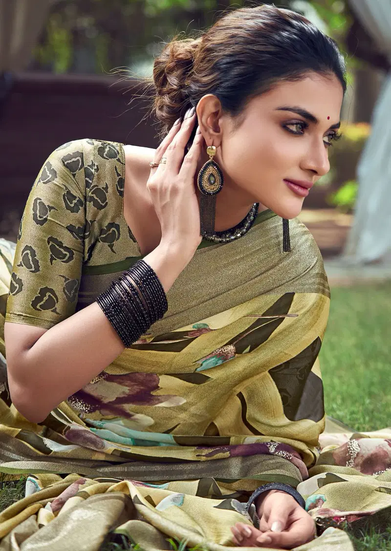 Saroj Vol 2 By Kashvi Moss Brasso Printed Designer Sarees Wholesale In India